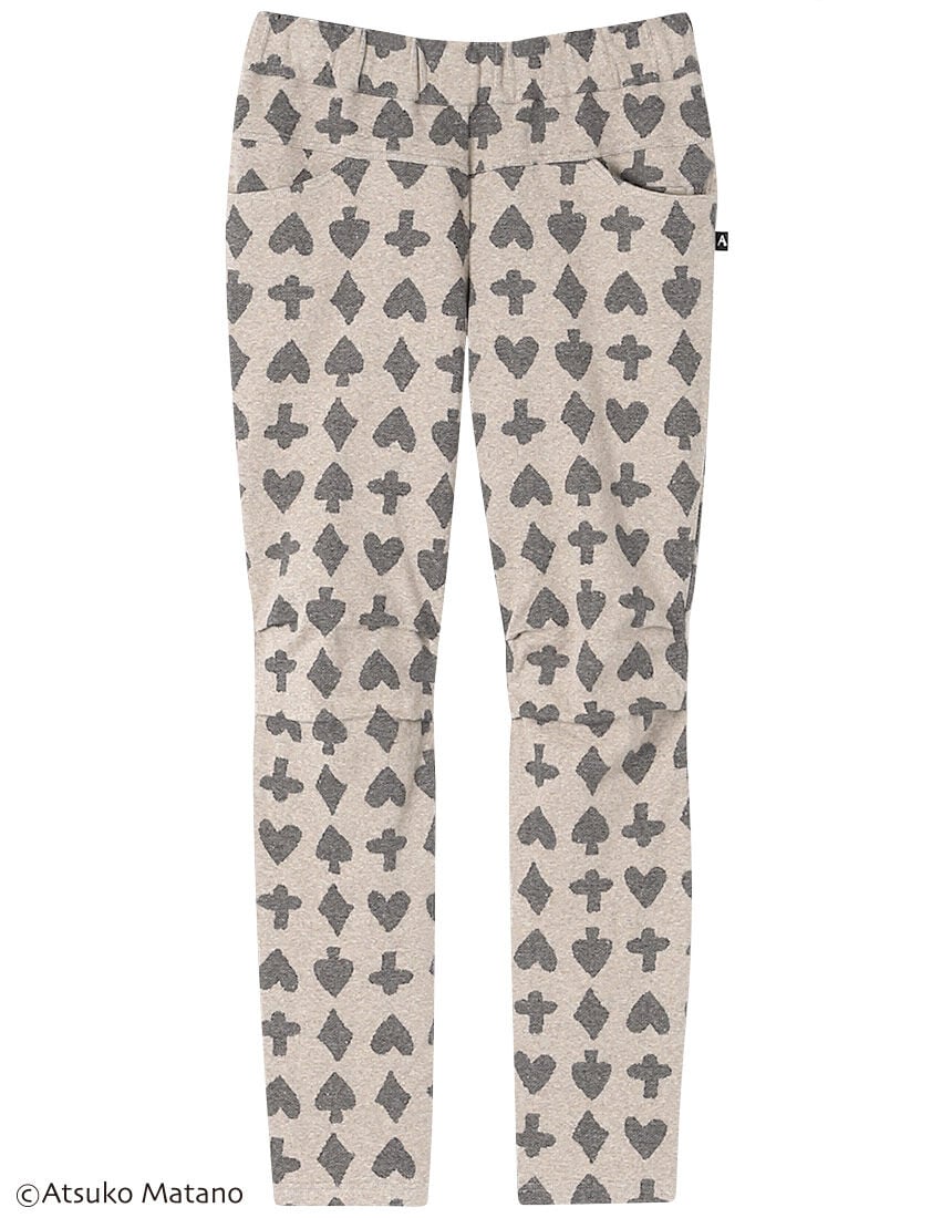 アツコマタノ 【綿混】ストレッチ性のあるジャガード素材＆ひざ部分の