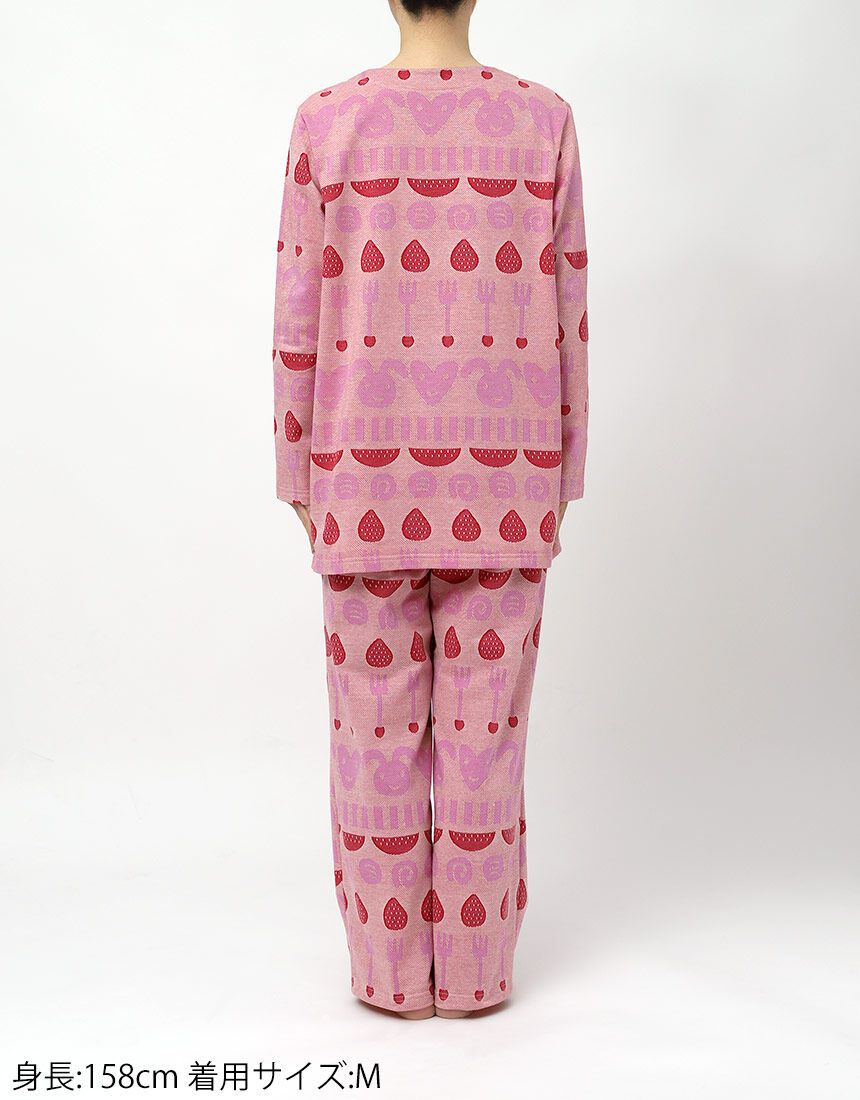 アツコマタノ 【綿混】うさぎとスイカの柄が楽しい♪ パジャマ HDX552