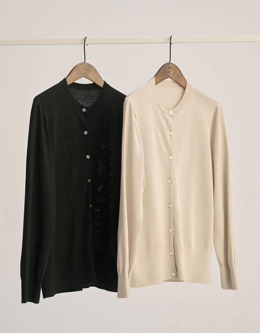 ユエ Yue シルク 100% トップス ニット プルオーバー 10分袖 M ブラック UJP305 /DF ■OS レディース Yue シルク100％ トップス（10分袖） UJP305｜ワコール直営