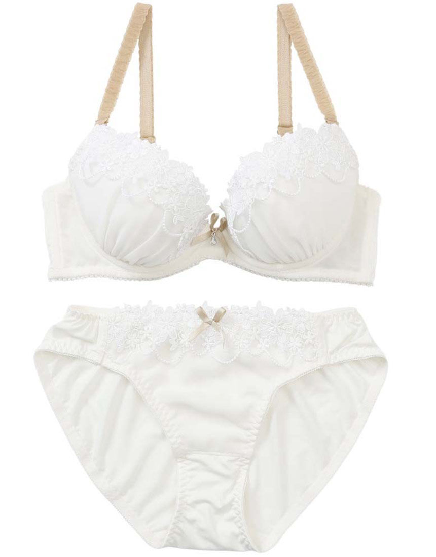 Lingè Noël ランジェノエル フルーロンレース ブラ＆ショーツ