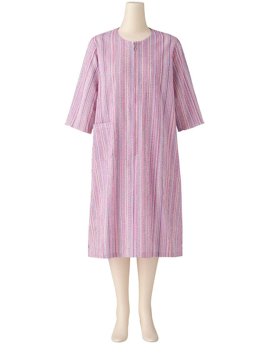 ワコール／らくラクパートナー 綿100％・楊柳素材のワンピース（八