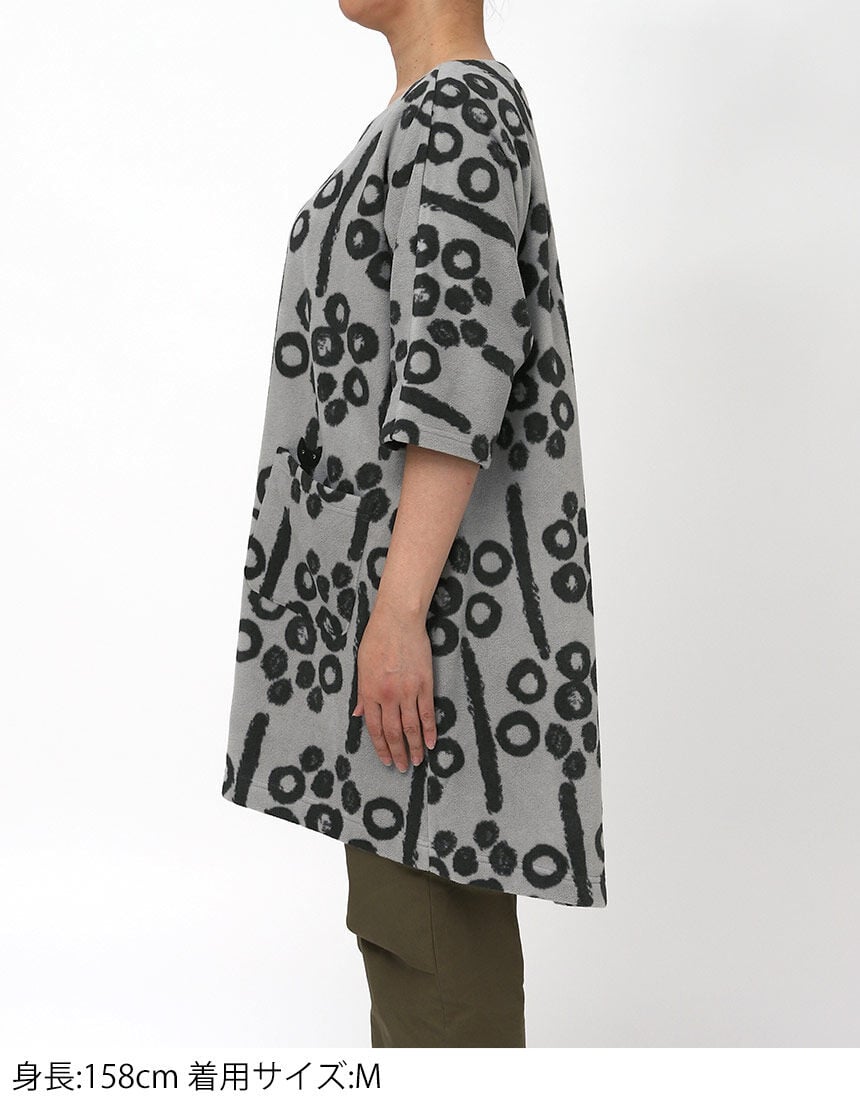 マタノアツコ　とてもあたたかなマイクロフリース素材　チュニック　Lサイズ アツコマタノ とてもあたたかなマイクロフリース素材を使用 トップス