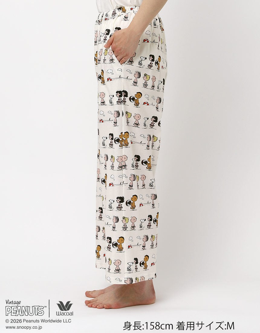 ワコール_リラックス＆スリープ 【綿100％】スヌーピーと仲間たちが
