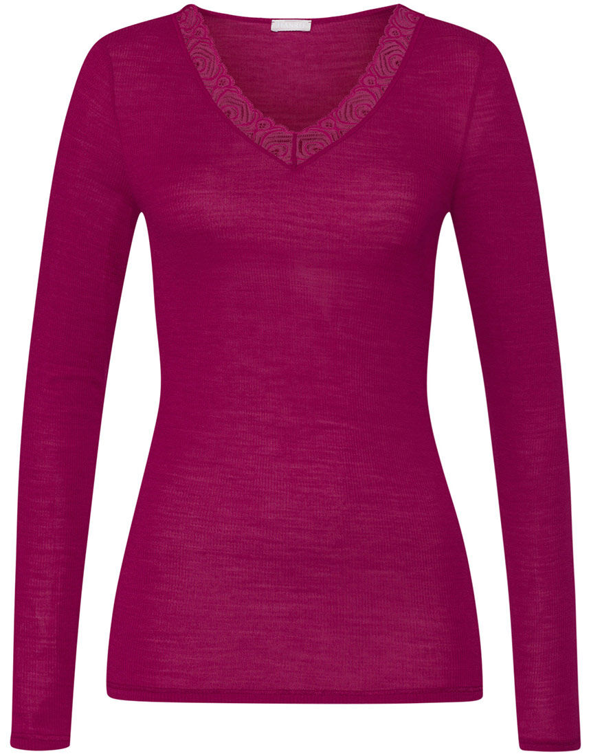 薄くてあったかい♡ ハンロHANRO ウールシルクインナートップス七分袖　XS トップス（7分袖）（UIH424） | HANRO (Women)/ハンロ | 三越