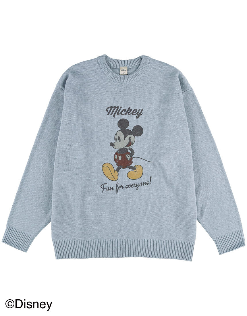 Lingè Noël ランジェノエル ミッキー加工風プリントニット ニット