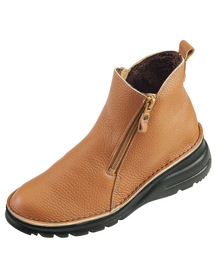 ダブルファスナー裏ボアショートブーツ４Ｅ, , main