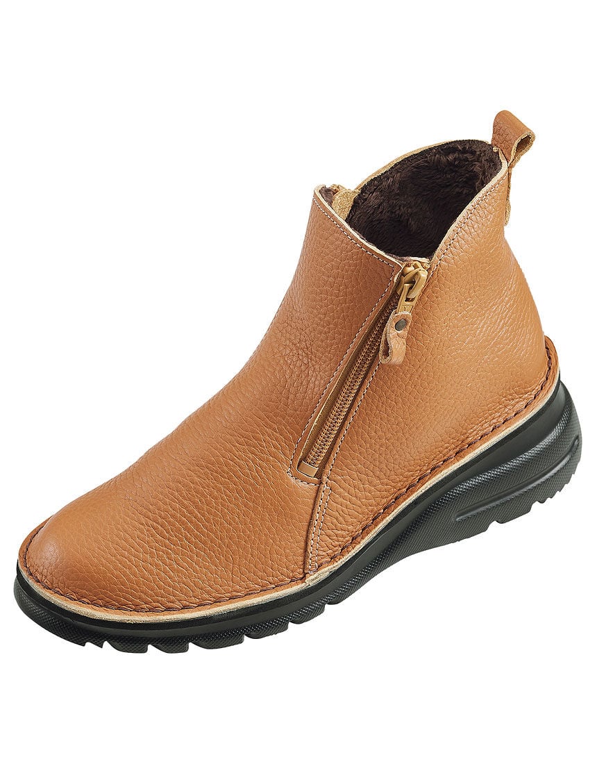 ダブルファスナー裏ボアショートブーツ4E ダブルファスナー裏ボアショートブーツ4E