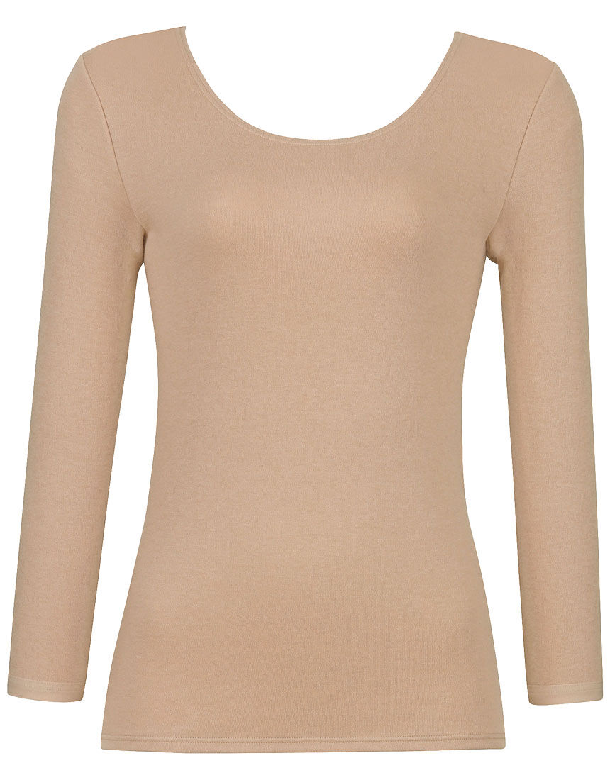 【綿100% 極暖】肌側起毛であたたかい トップス(8分袖) 【綿100% 極暖】肌側起毛であたたかい トップス(8分袖)