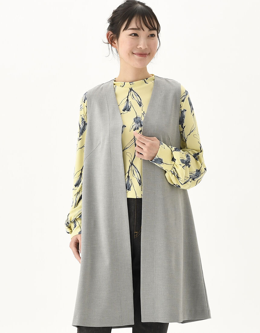 ワコール_カルソン 【UVカット】体型カバー ロングジレ アウター