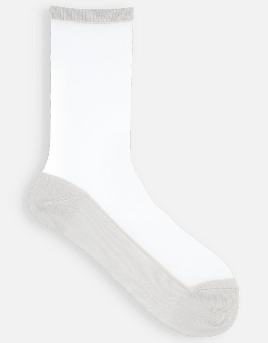 Off-White ソックス　グレー　タグ付　新品 w&fw(ダブルアンドエフダブル)｜メッシュTABIスケーターソックス