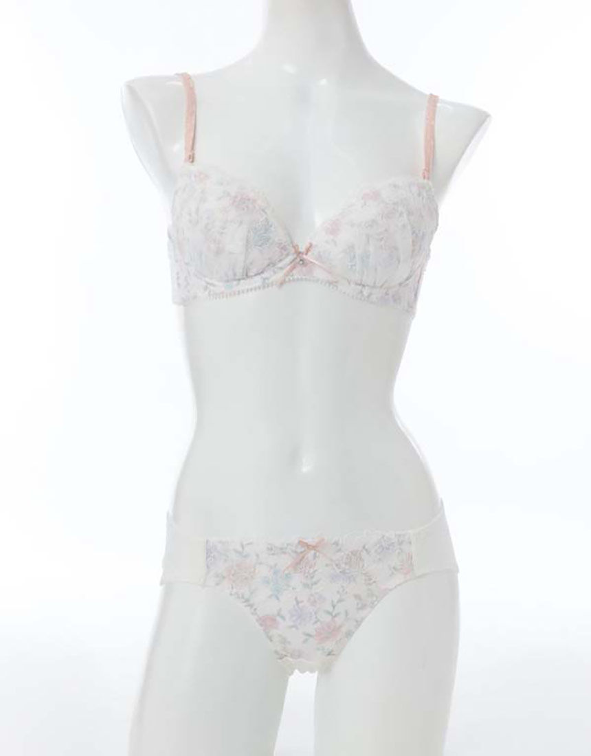 Lingè Noël ランジェノエル ペールフローラル ブラ＆ショーツセット