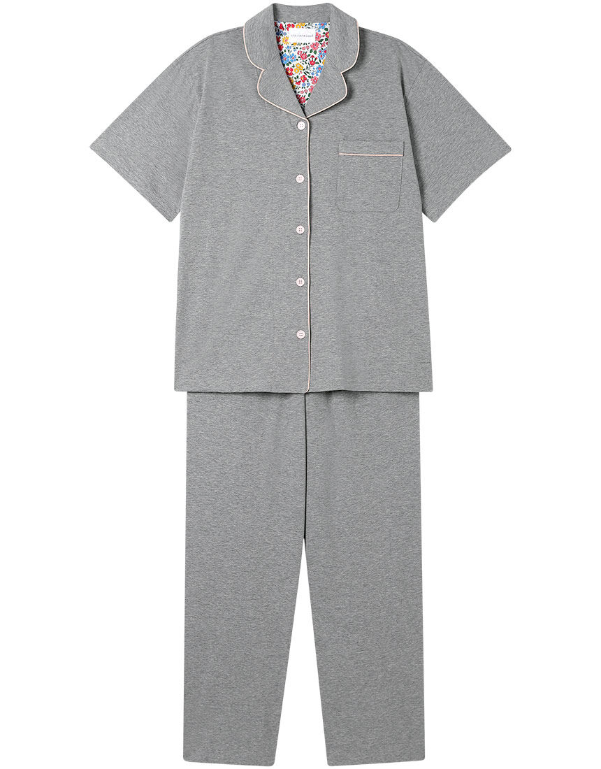 ウンナナクール 【綿混】ロンドンストライプ半袖パジャマ MADE