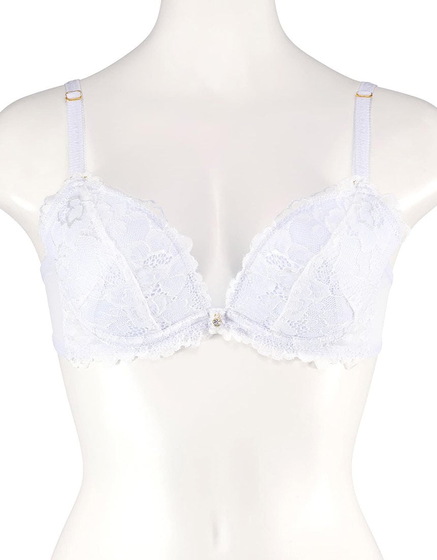 ☆Aubade ダンス モールド プランジ レース ブラ フランデランジェリー fran de lingerie 大胆なフラワー刺繍