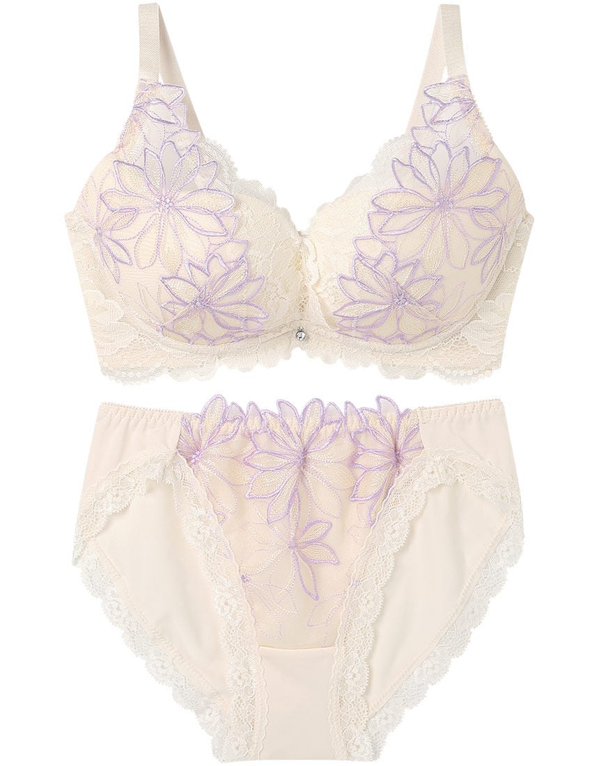 Lingè Noël ランジェノエル 美胸脇高 カシュクール型 ブラ＆ショーツ