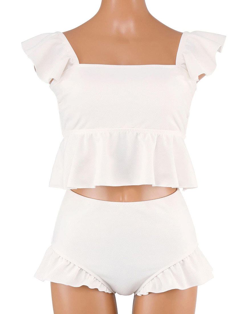 ◆andmary ココプリーツ スイムウェア◆新品・ホワイト ANDMARY】Coco pleats swimwear