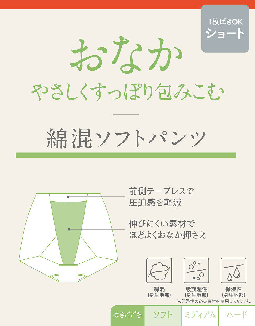 ウイング 要望で復活【綿混】すっぽり包んでおなか押さえ【綿混ソフト