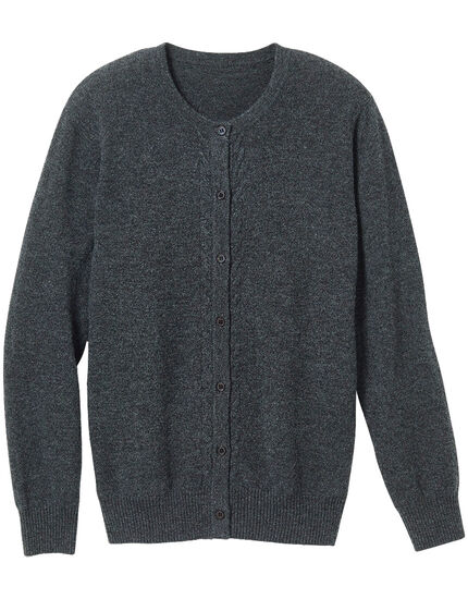 カシミヤラウンドネックカーディガン, , main