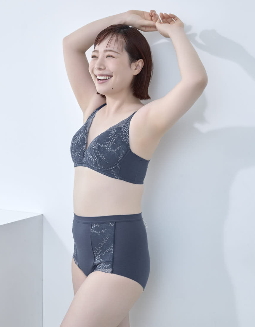 YOJOY ミモザレースにときめいて【ノンワイヤーブラ】ここちよく