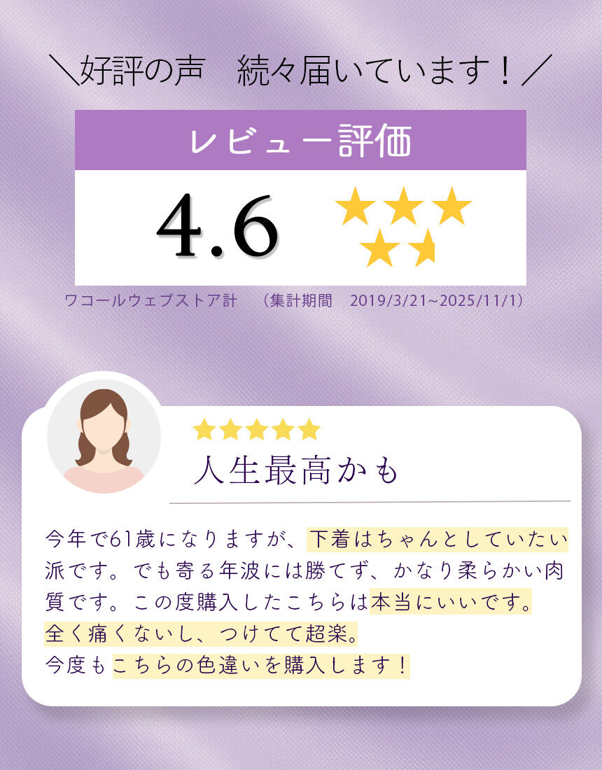 ウイング／ツヤカ 肩にくいこみにくいランニング型タイプ【ワイヤー