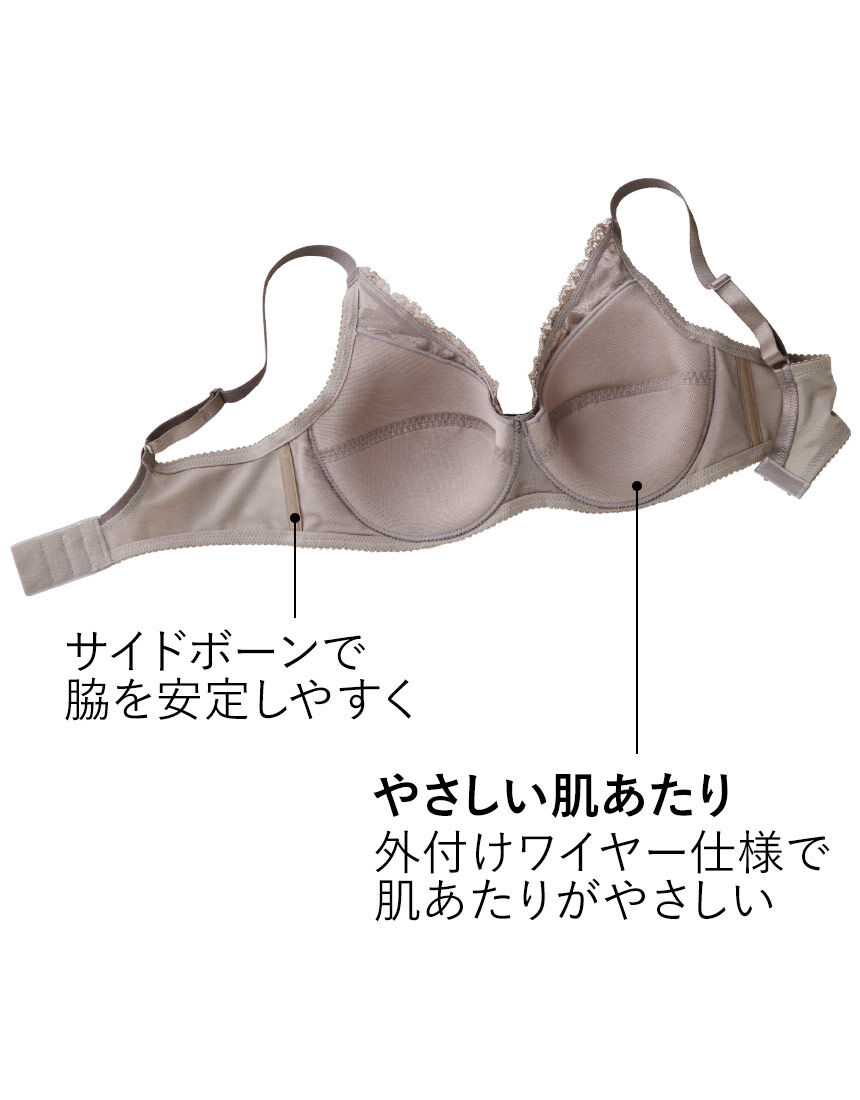 ワコール／ラブボディ 肌あたりがソフトな外付けワイヤーブラ