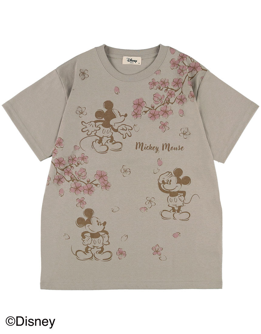 Lingè Noël ランジェノエル ミッキー ミニー 和柄プリントTシャツ T