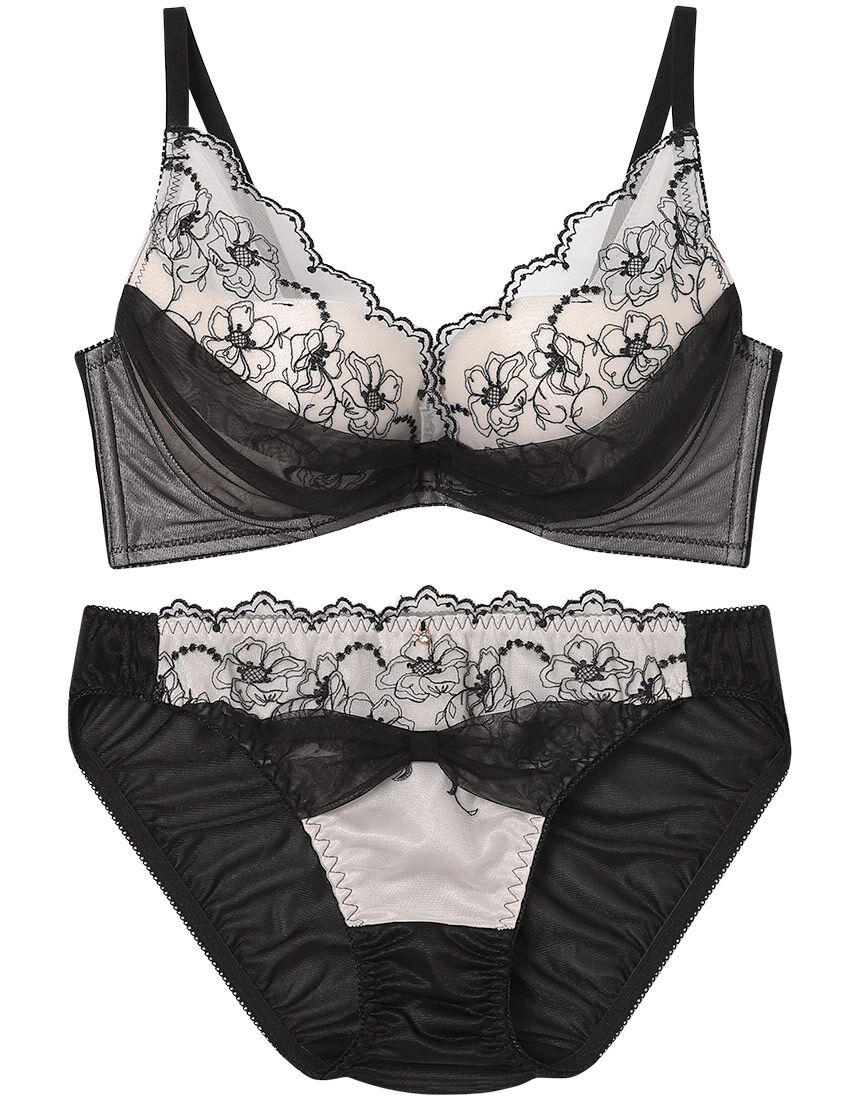 Lingè Noël ランジェノエル スモーキーヴェール ブラ＆ショーツセット