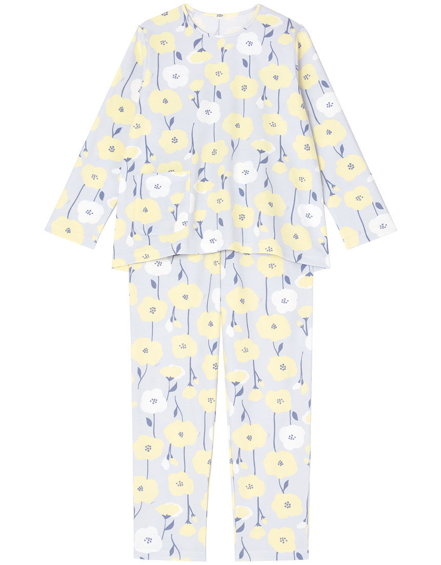 【あったか】【肌側綿１００％】ｐｌｕｎｅ．コラボ企画　ポップでかわいいお花柄 パジャマ