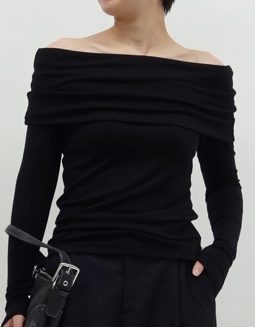 OUR WACOAL カップインオフショルダー アウター トップス