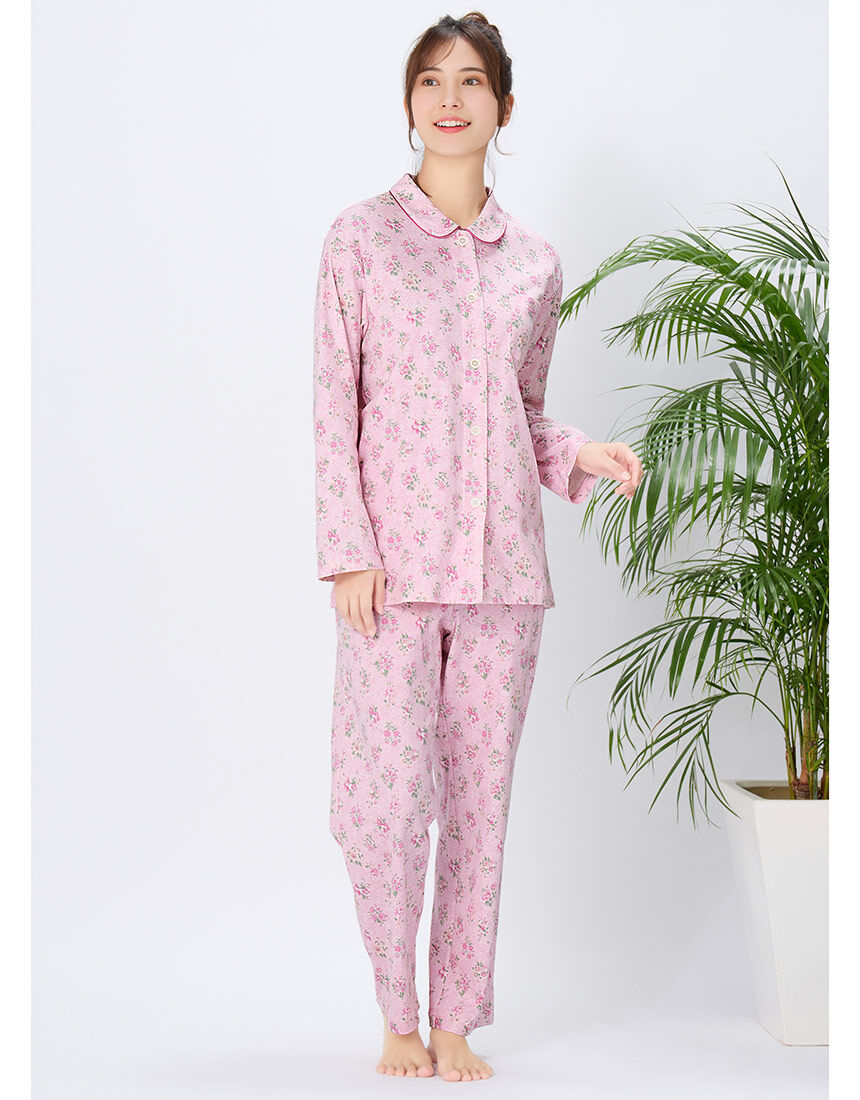 花柄パジャマ　ワコール　絹 WACOAL ワコール 睡眠科学 パジャマ YNX544 レディース 絹