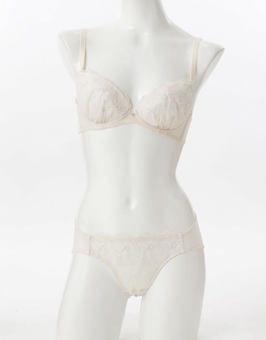 パンティーブラ wow Lingè Noël ランジェノエル ル・ヌーリュバン ブラ＆ショーツセット BZL308｜ワコール直営の公式下着通販サイト ワコールウェブストア