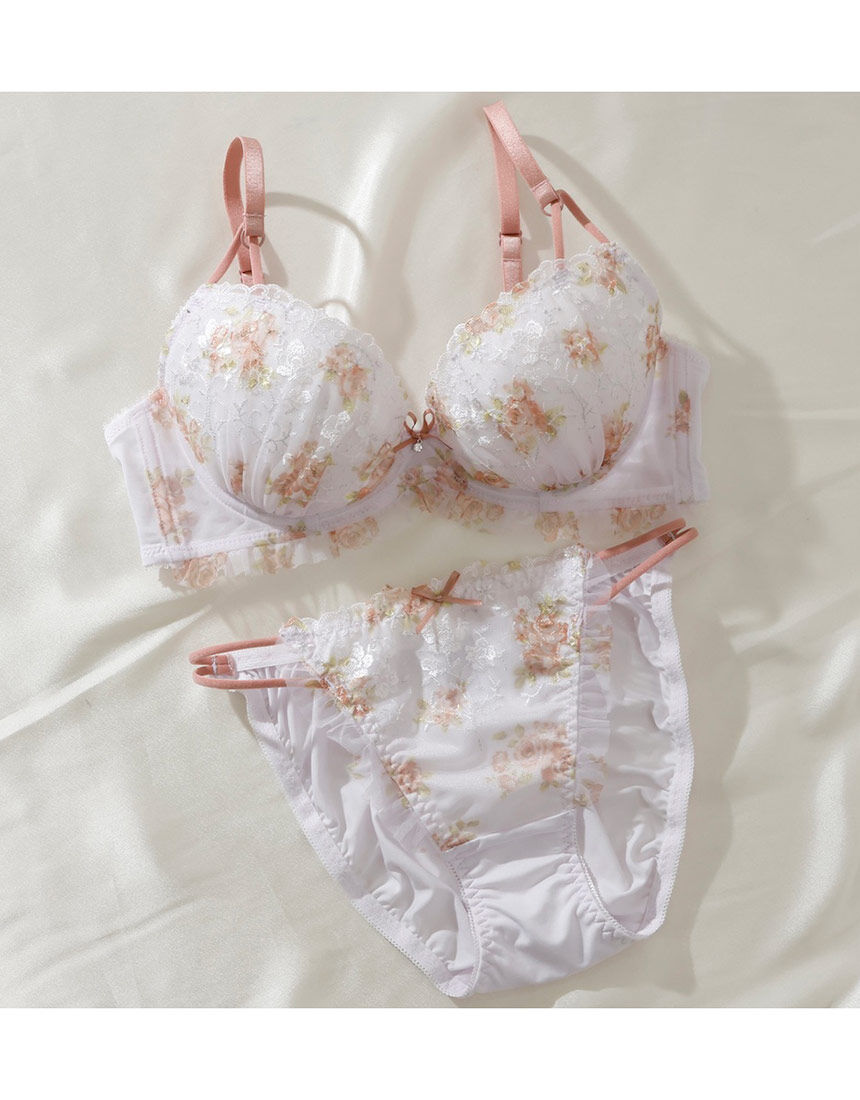 Lingè Noël ランジェノエル バイカラーローズ ブラ＆ショーツセット