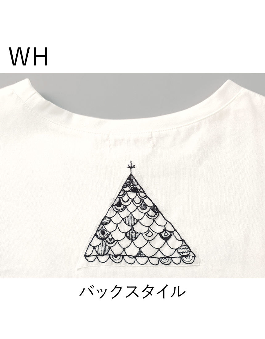 街アップリケ半袖Ｔシャツ, , hi-res