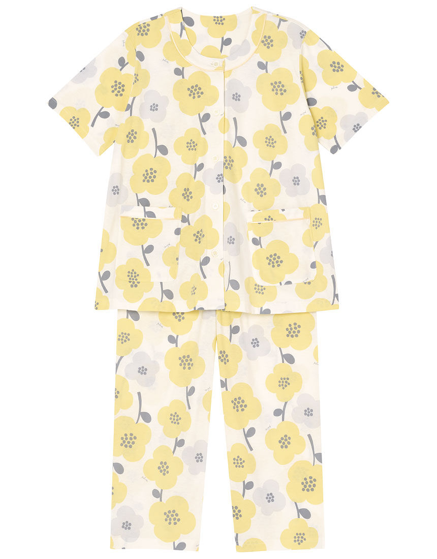 【綿１００％】つぶつぶお花柄 パジャマ