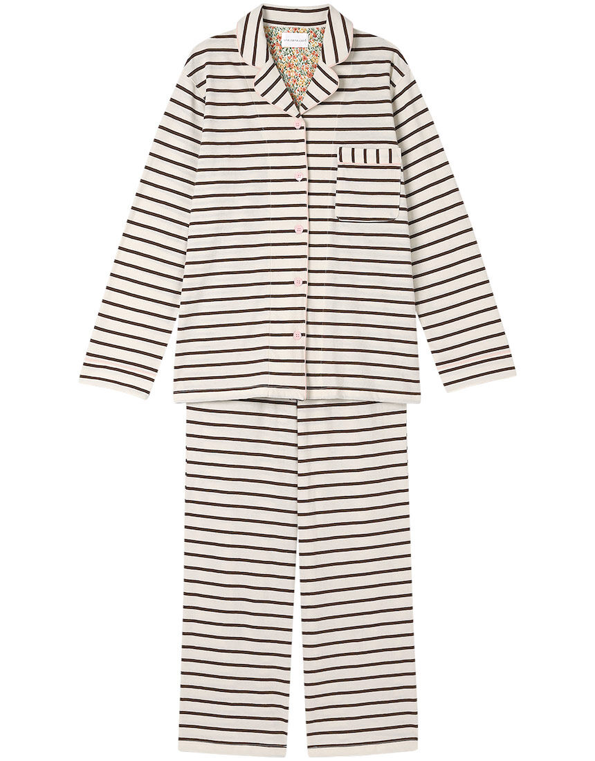 ウンナナクール 【綿100％】コットンボーダーパジャマ MADE