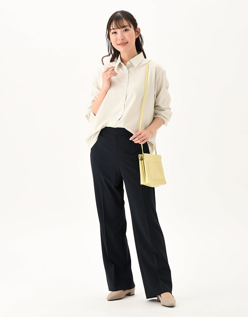 ワコール_カルソン きれいめパンツ フレアー 動きやすいストレッチ素材