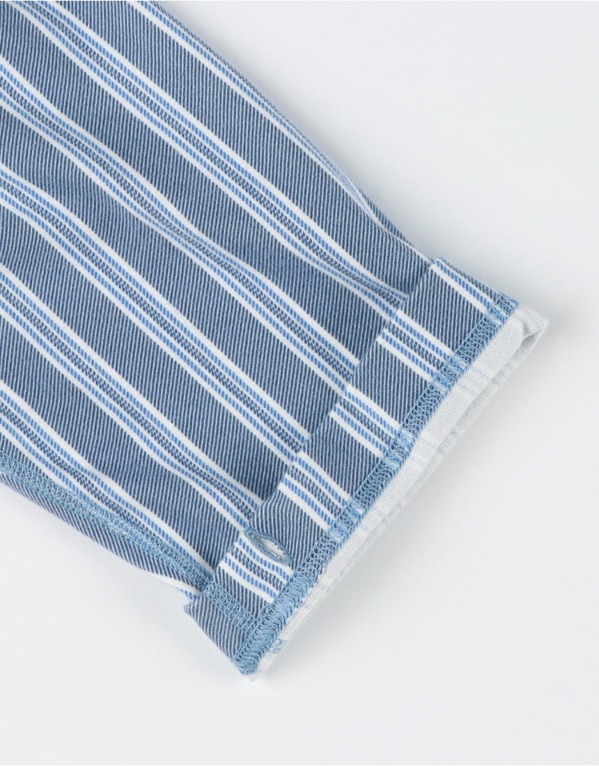 ワコール／らくラクパートナー 綿100％紳士パジャマ【長袖・レモン