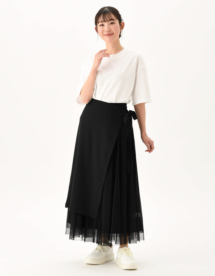 ワコール_カルソン 〈働ラクカルソン〉ラップスカート スカート KSN205