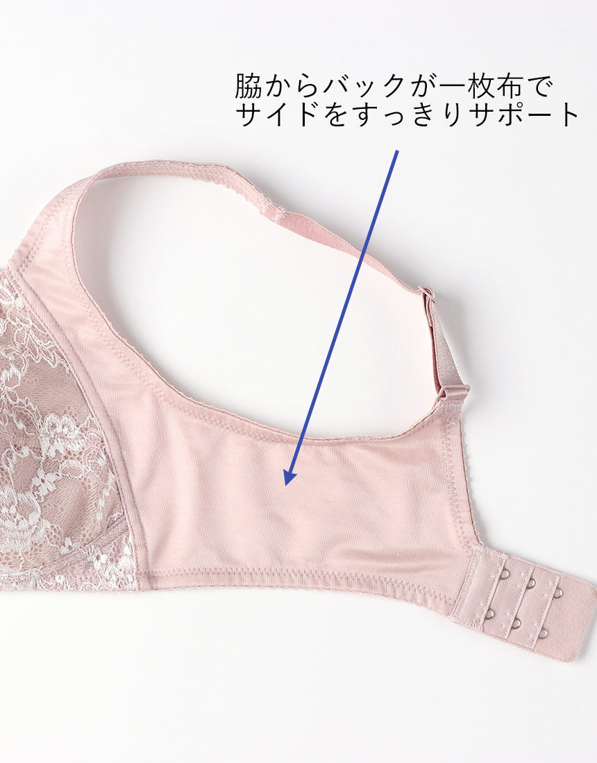 ワコール ラクなノンワイヤー♪脇から背中のラインすっきり ノン