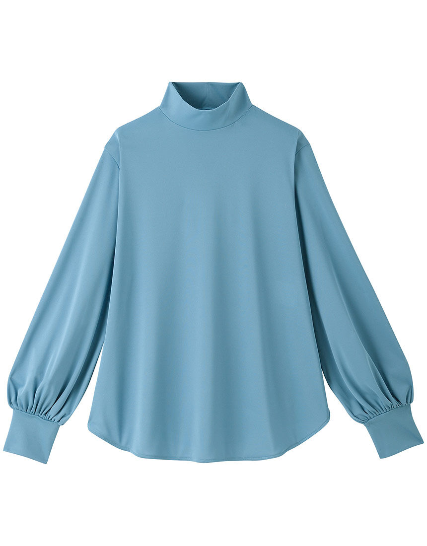 ワコール_カルソン 体型カバー シンプルな無地のTブラウス 長袖