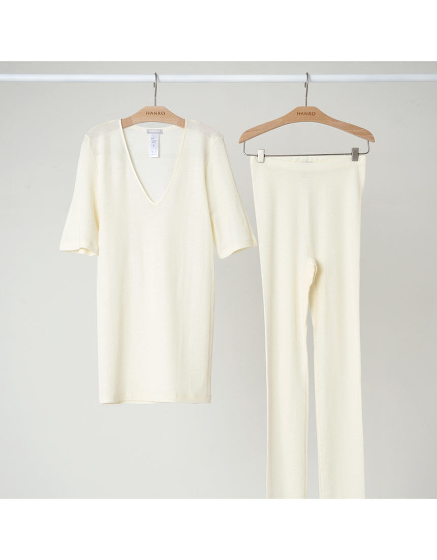 ハンロ（HANRO）/トップス（半袖）（ＵＩＨ２００） ハンロ ウール・シルク素材 トップス（半袖） UIH200｜ワコール直営の