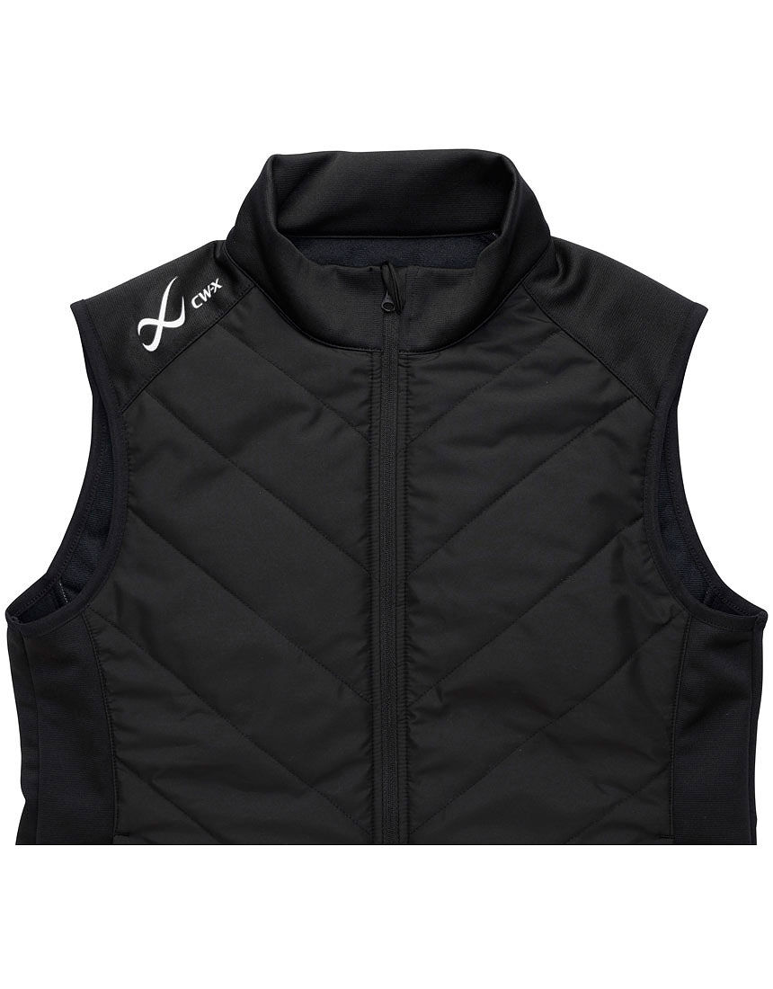 美品‼️CW-X ワコール　Ｍサイズ　ベスト MEN】 CW-X メンズ ベストジャケット 中綿(前身・後ろ上半身) 保温