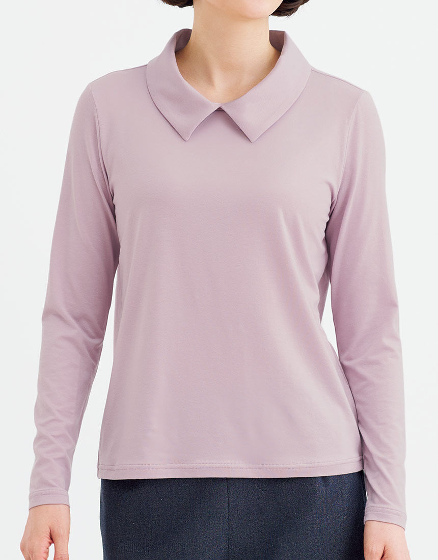 デザイン襟付トップス, , hi-res