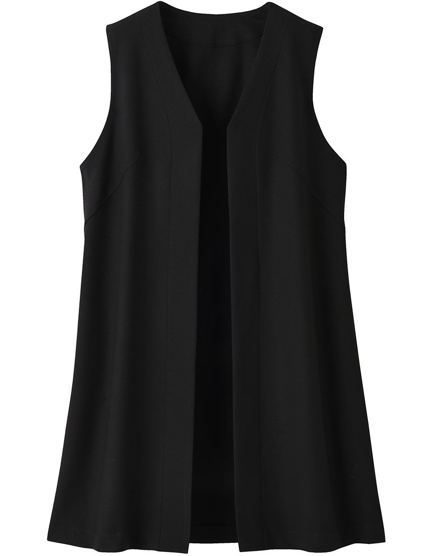 ワコール_カルソン 【ストレッチ素材】体型カバー ロングジレ アウター