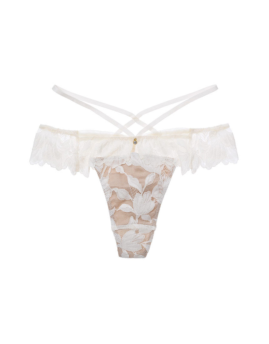 SALON by PEACH JOHN 【Tバック】美しい総レースに、ストリング使いが