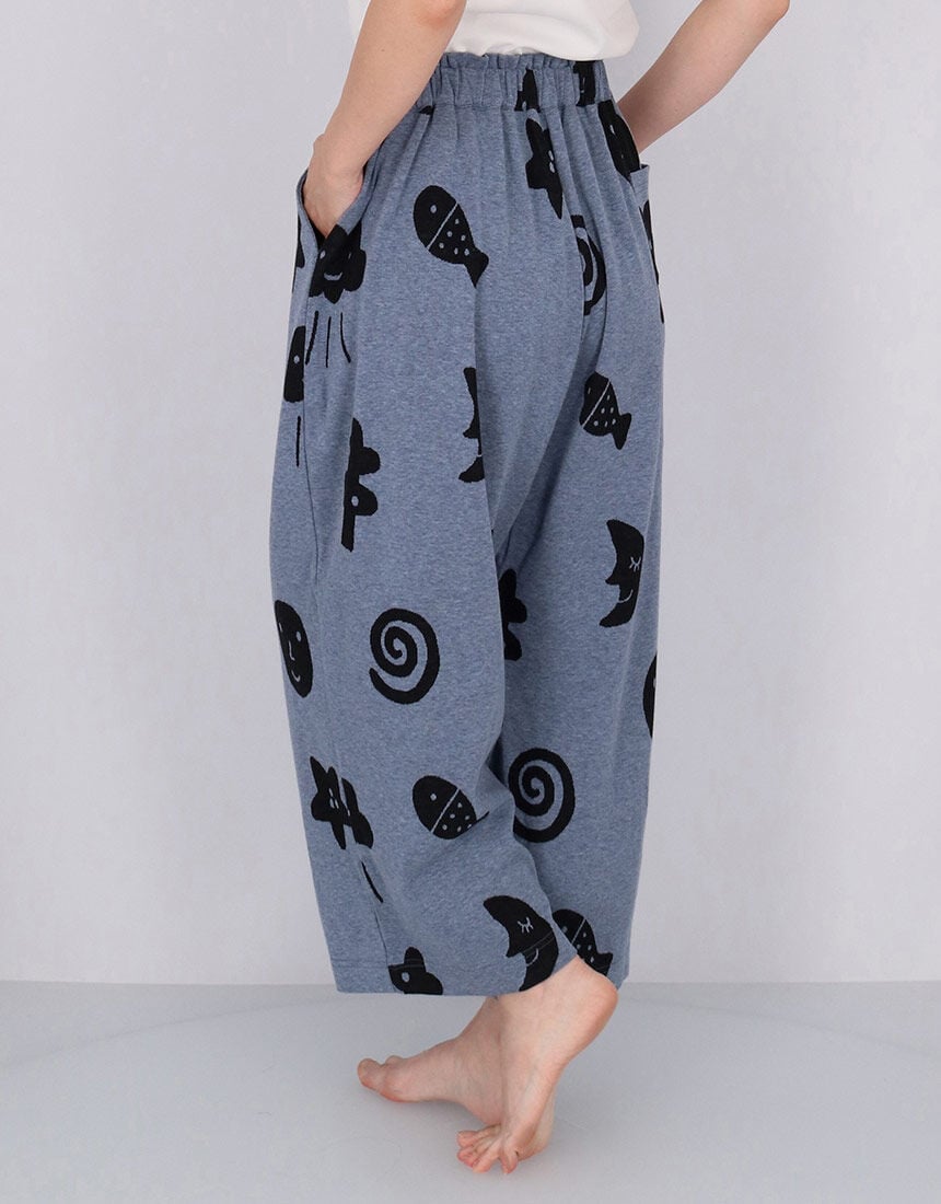 アツコマタノ 【綿100％】ジャカード素材 太陽や雲、星などの