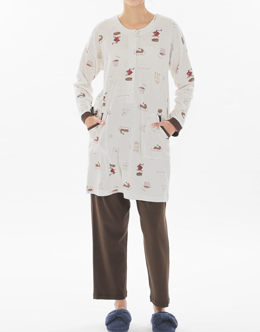 Lingè Noël ランジェノエル スムースコーヒー パジャマ NZL623