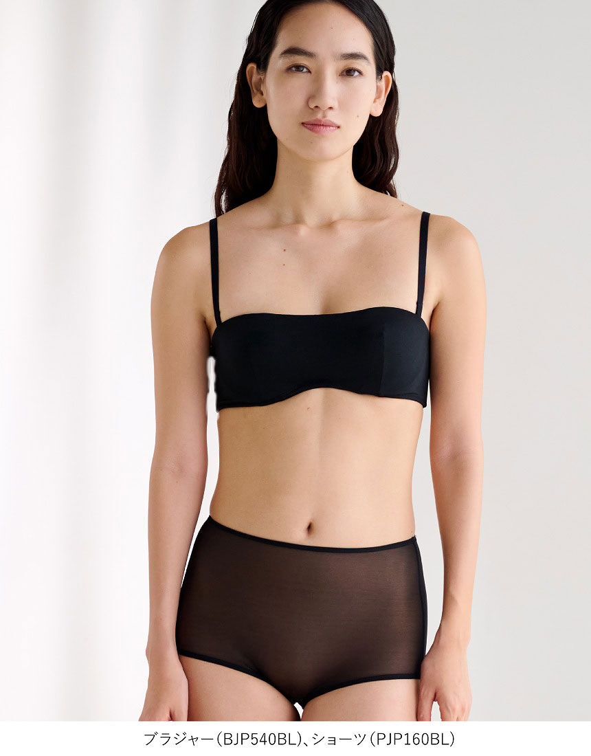 Yue ストラップレスのバンドゥスタイルのブラ 1／2カップブラ