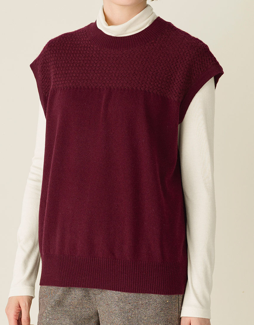 ウールカシミヤデザインベスト ウールカシミヤデザインベスト