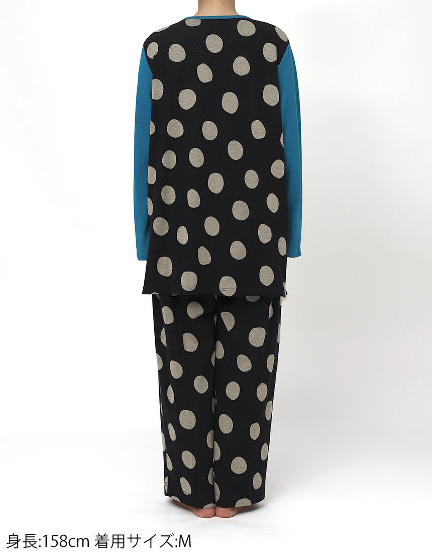 アツコマタノ 【綿100％】秋におすすめ 猫とドットがポイント