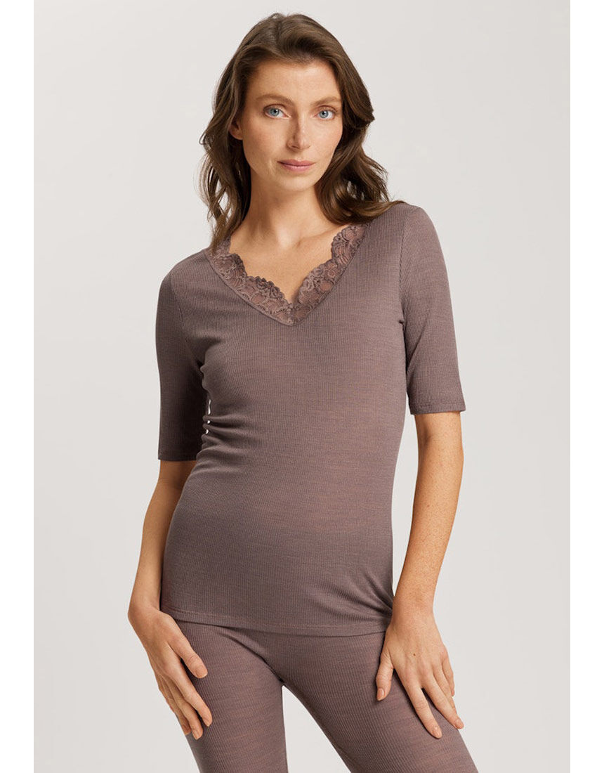 ハンロ 身生地ウール・シルク素材 トップス（半袖） UIH223｜ワコール